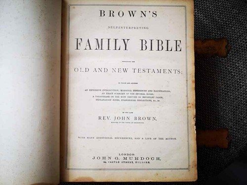 Brown family bible holy - brown's,