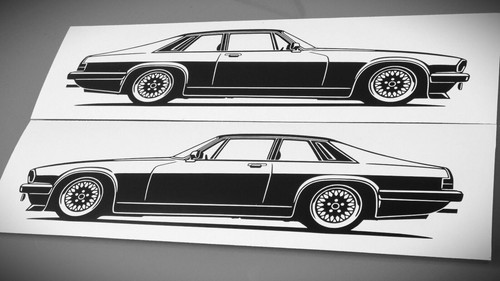 Jaguar xjs v12 aufkleber - xjs,