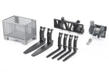 Bruder 02318 Frontlader Zubehör Gitterpalette Seilwinde Frontladergabeln Adapter
