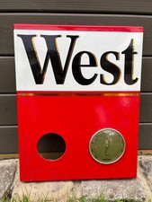West Zigaretten Emailschild Original