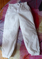 etirel Ski-Hose Schneehose Damen Gr. 44 weiß wattiert Reißverschluss Gummizug