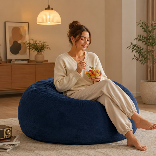 Blauer sitzsack bean bag - sitzsack,