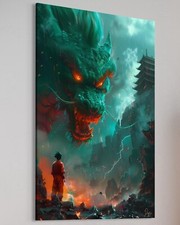 Dragon Ball Leinwand Bild Shenlong Son Goku Dragonball Z XXL Cartoon Pop Art