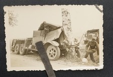 Foto Wk2 Lastkraftwagen Lkw Unfall Front Sonder Fahrzeug Feld zerstört Bild