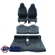 Ledersitze Mini R50 Beheizt Englisch Park Lane Panther Schwarz Vorne Hinten Sitz