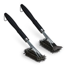 Grillbürste edelstahl 2er set - grillbürste,