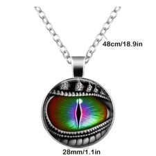 Kette mit  Drachenauge  Anhänger rund