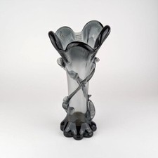 Vintage Jugendstil Glas Vase Franz Welz Lötz Tango Blau Violett Grau Loetz Lilie