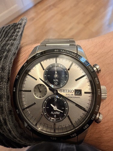 Seiko solar chronograph panda - seiko,