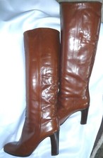 Hochwertige Vintage Stiefel BARGIF Vollleder Cognacfarben Gr. 40-40,5 