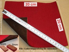 Akkordeon Filz / Leder Klappenbelag Diskant, Bass - Felt / leather for accordion