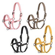 Eskadron Platinum Halfter " FAUX LEATHER DOUBLE PIN ", Lederhalfter, Stallhalfte