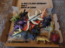 Hartgummi-Tiere Dinos 13 größere Dinosaurier 1x BULLYLAND GERMANY Schwimmsaurier