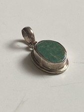 925 Silber Anhänger Mit Türkis Handarbeit Neu