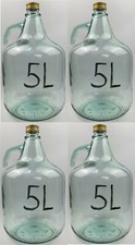 4 x 5L GLASBALLON Weinballon GÄRBALLON GLASFLASCHE Flasche