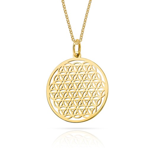 Anhänger lebensblume 333 gold - anhänger,