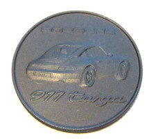 Porsche 911 Targa Medaille von  1996 Kalender Münze Kupfer Schwarz Elox. Neu NOS