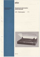 Service Manual-Anleitung für Braun P 1