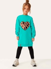 Mädchen Tunika Kleid Pullover