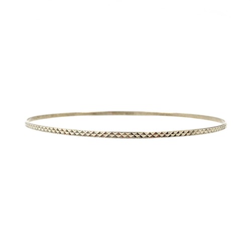 8kt weißgold armreif - weißgold, gold