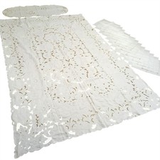 Tischdecke Leinen bestickt