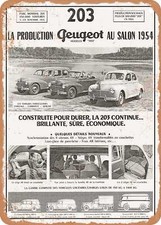 METAL SIGN - 1954 Peugeot 203