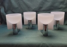 Wandleuchte Prandina Micron W1 Cromo Bianco Glas Weiß Made in Italiy   Top