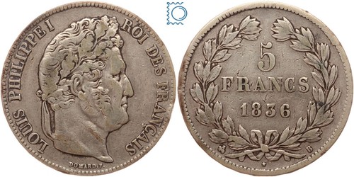 Frankreich francs 1836 - 5,
