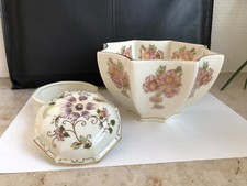 Porzellan-Duo, handbemalt, 24