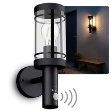 MOVI Außenleuchte mit Bewegungsmelder IP44 LED Glühbirne 4W warmweiß Wandlampe