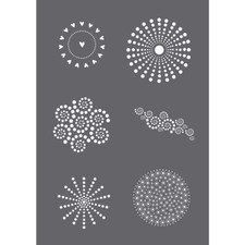 Siebdruck Schablone selbstklebend Dots A5  Punkte Muster Mandala Dotpainting