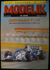 Modelik Nr. 28/08 Formel 1-Rennwagen "BMW-Sauber F1.06" von 2006   1:25