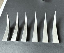 6 er Set DESIGNER Messerbänkchen Besteck Vintage Edelstahl schwer