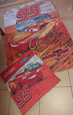 2tlg. Cars Lightning Mcqueen Kinder Bettwäsche Garnitur Bezug Kissen Baumwolle