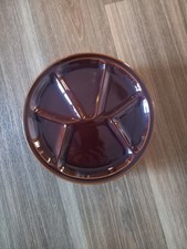 Fondueteller Set 6 Stück Braun Keramik