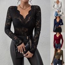 Sexy damen spitze langarm - sexy,