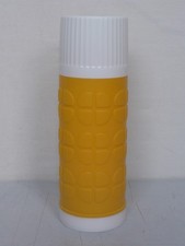 alte Thermoskanne Kaffeekanne Kanne Thermosbehälter Kunststoff DDR gelb 21,0 cm