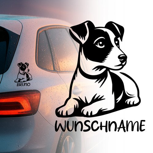 Auto aufkleber jack russel - aufkleber, |