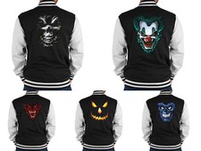 Herren College Jacke - Halloween Clown Gothic Motiv - Halloween Jacke Männer