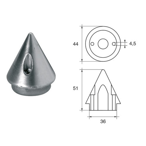 Bukh pro max prop nut - max-prop,