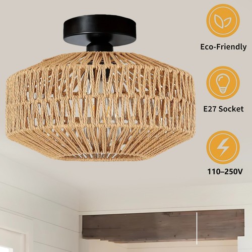 Vintage rattanlampe - vintage,