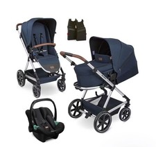 ABC Design Kinderwagen mit Babywanne, Babyschale, Buggy und ISO Fix Station