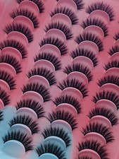 20 Paar HL03  3D Echthaar Wimpern 100% Mink Lashes Fake False Faux Eyelashes 