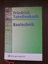 Friedrich Tabellenbuch Bautechnik  Bildungsverlag EINS 978-342-7540243