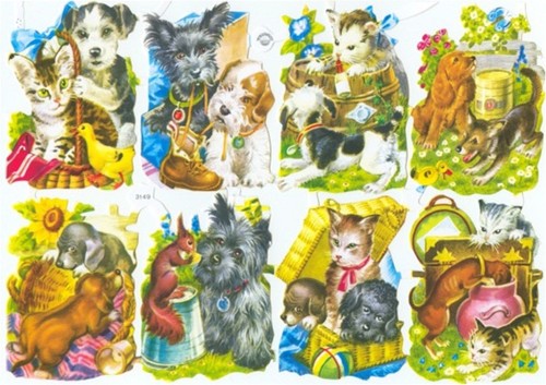 Glanzbilder oblaten scraps - oblaten,