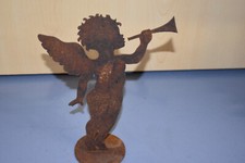 1 toller VINTAGE Weihnachts Engel aus Metall EDELROST, ca. 25 cm hoch    KLASSE