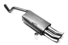 Sportauspuff 2x76mm DTM rund scharf mit ABE für FIAT Punto II Typ 188