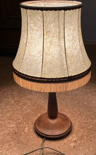 Vintage tischlampe holz mit - vintage,