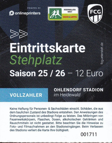 Sammler ticket gütersloh - sammler-ticket,