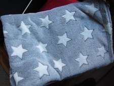 Kuscheldecke grau mit Sternen 1,40x2,00m